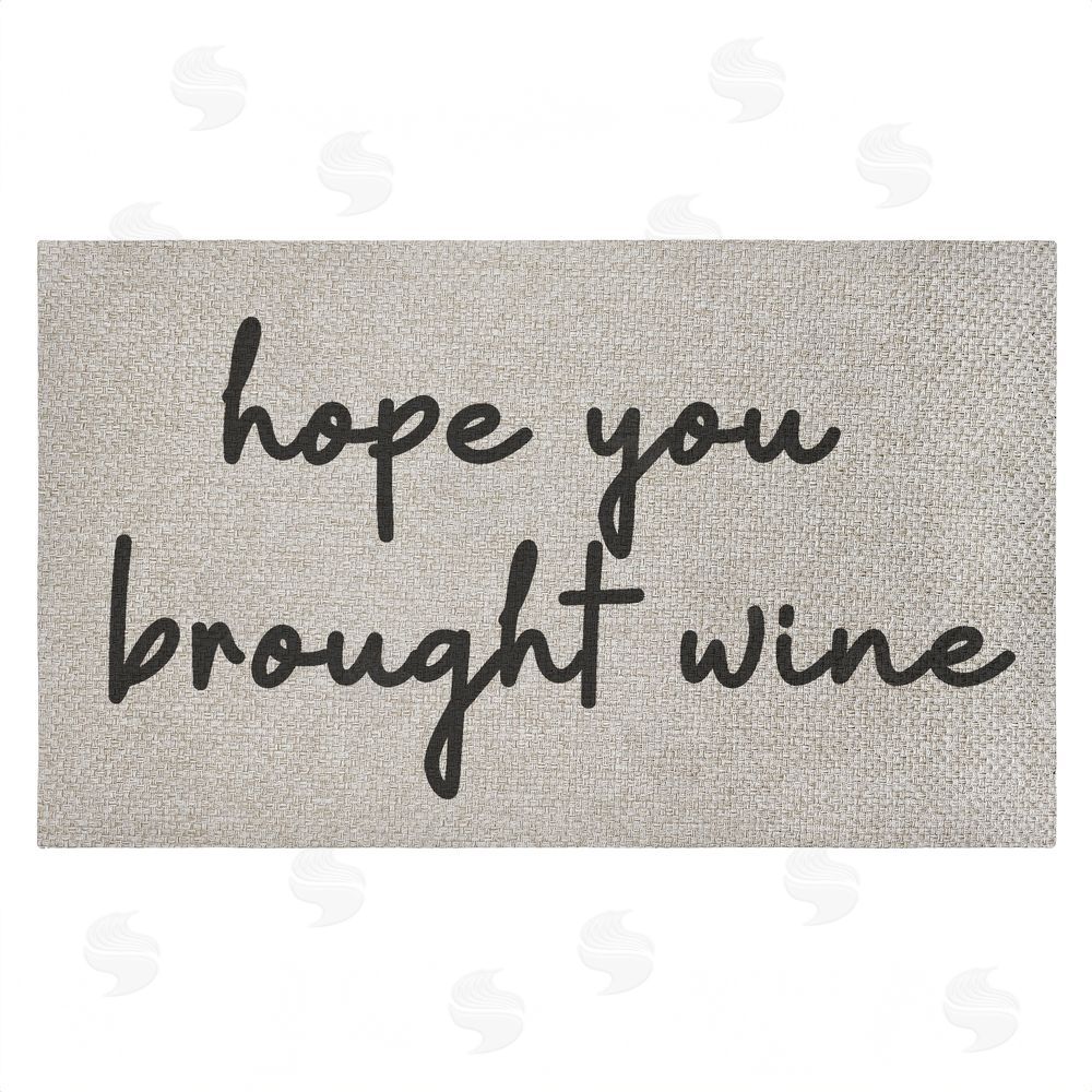 Stupell Studio | Hope You Brought Wine Faux Sisal Door Mat