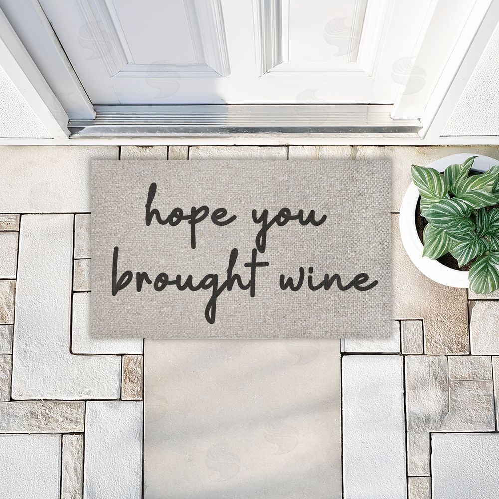 Stupell Studio | Hope You Brought Wine Faux Sisal Door Mat