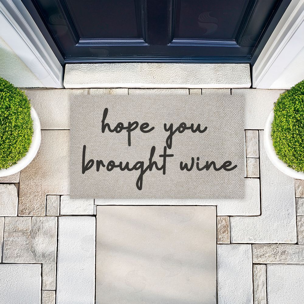 Stupell Studio | Hope You Brought Wine Faux Sisal Door Mat