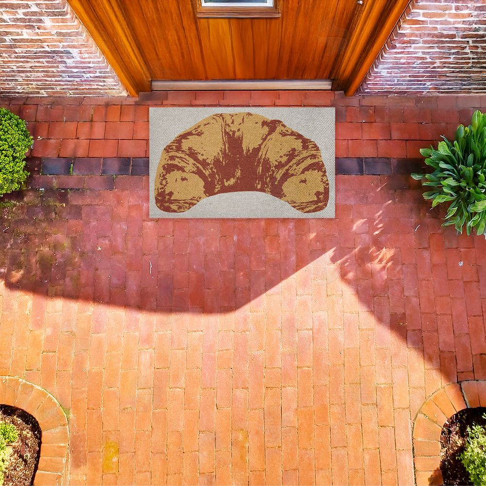 Stupell Studio | Pop Style Croissant Faux Sisal Door Mat