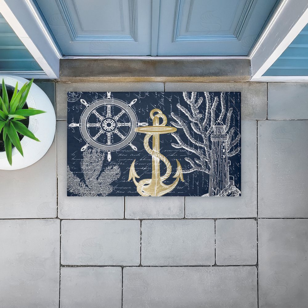 Kim Allen | Vintage Nautical Sea Letters Non-Woven Door Mat