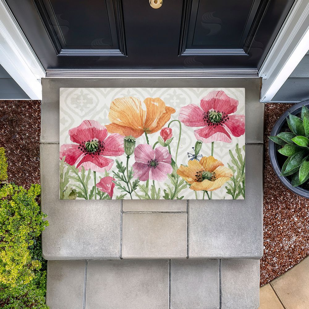 Kim Allen | Poppy Place on Geometric Non-Woven Door Mat