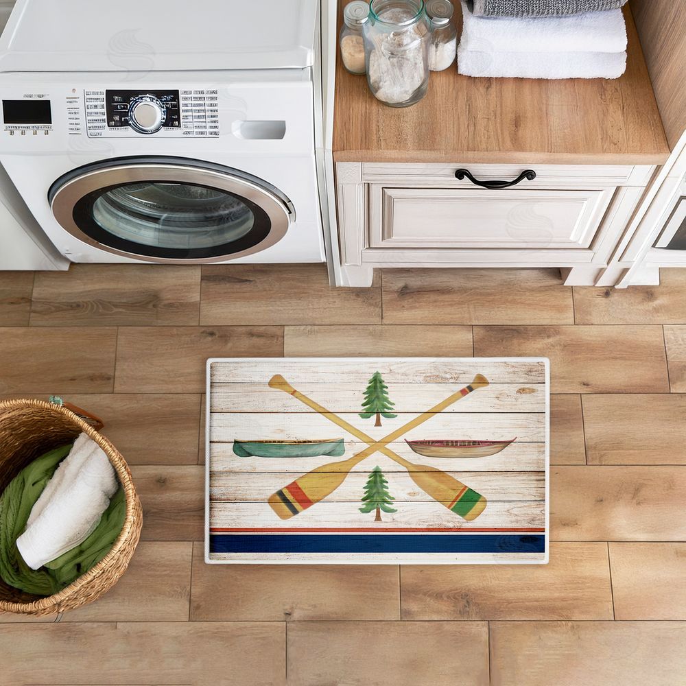Kim Allen | Exploring Rustic Canoe Paddles Plush Bath Mat