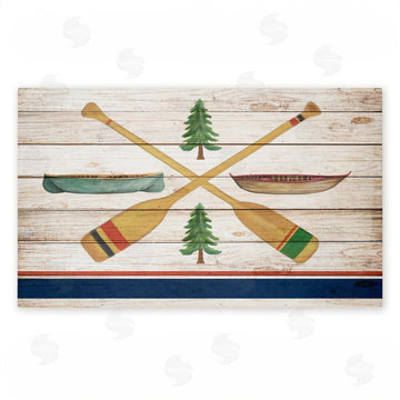 Kim Allen | Exploring Rustic Canoe Paddles Non-Woven Door Mat