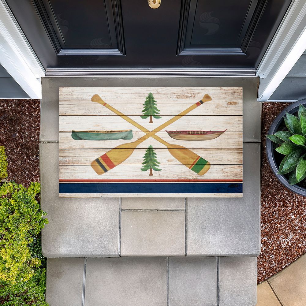 Kim Allen | Exploring Rustic Canoe Paddles Non-Woven Door Mat
