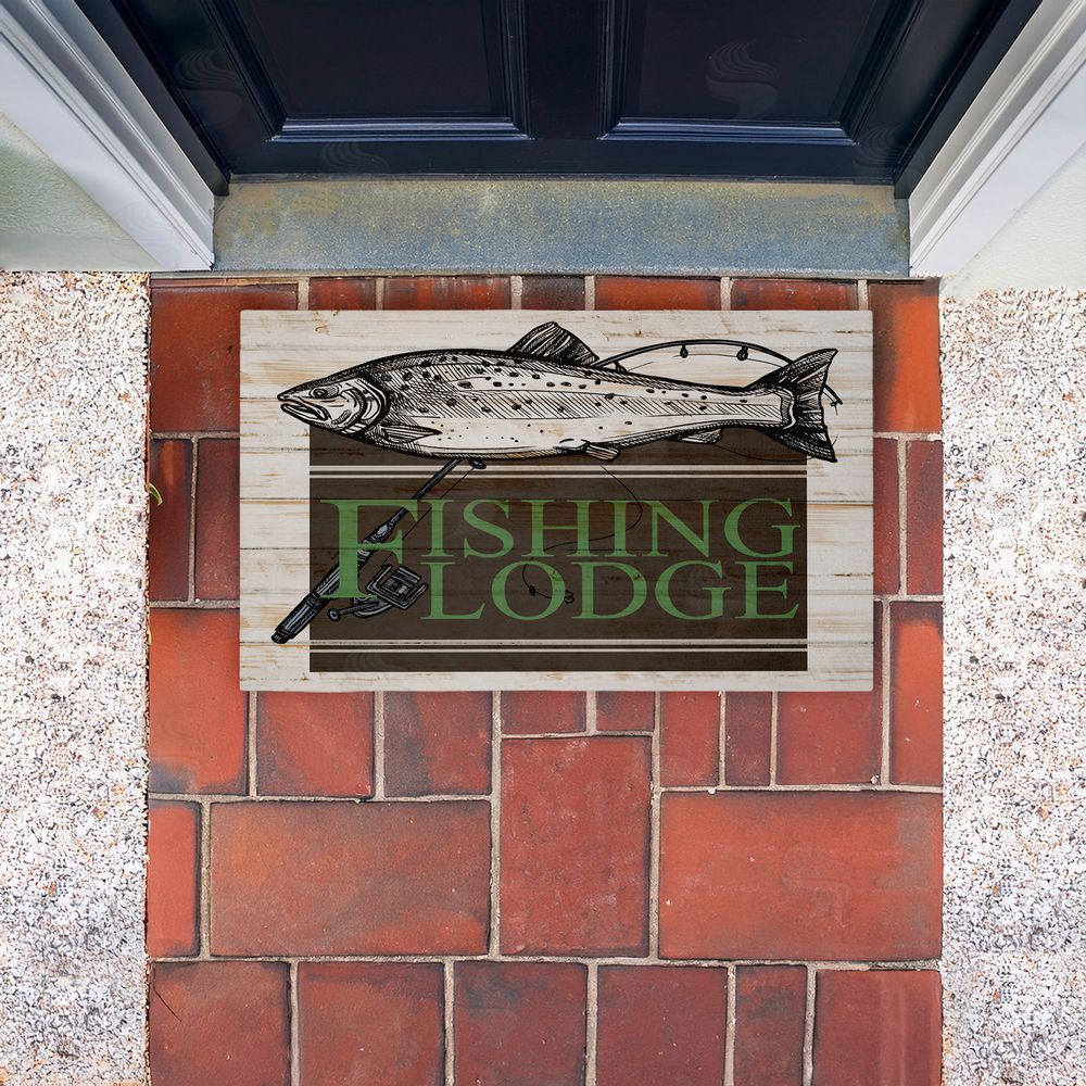 Kim Allen | Rustic Fishing Lodge Non-Woven Door Mat