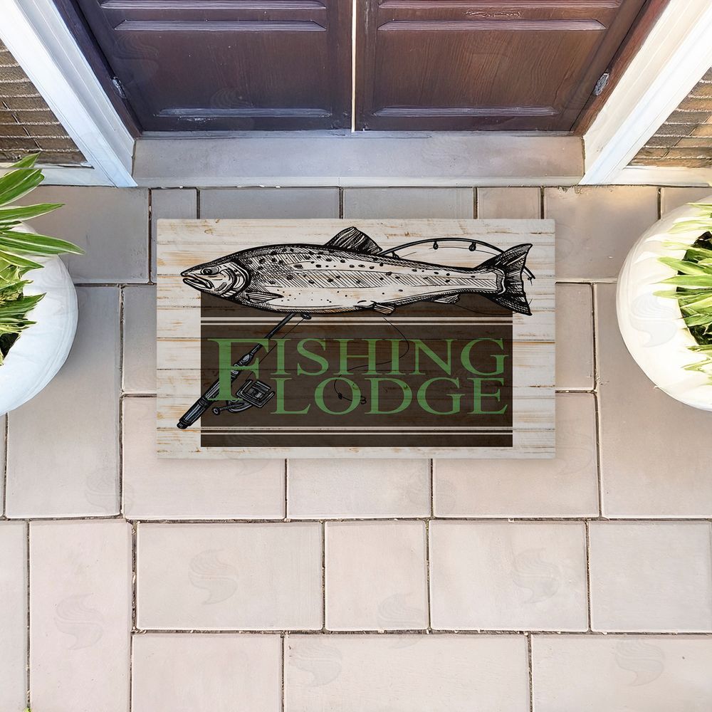 Kim Allen | Rustic Fishing Lodge Non-Woven Door Mat