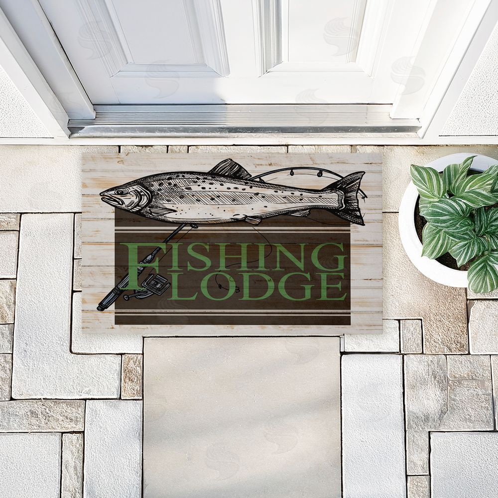 Kim Allen | Rustic Fishing Lodge Non-Woven Door Mat