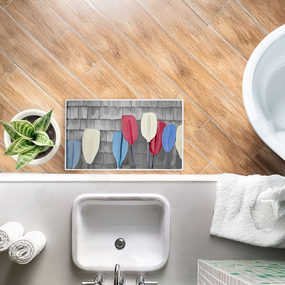 Kim Allen | USA Boat Paddles Plush Bath Mat