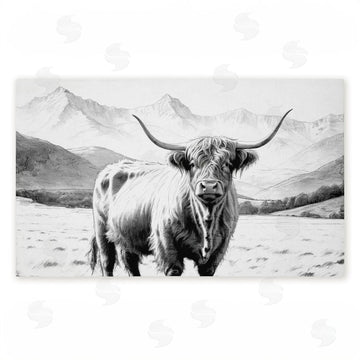 Kim Allen | Highland Sketch in Mountains Non-Woven Door Mat