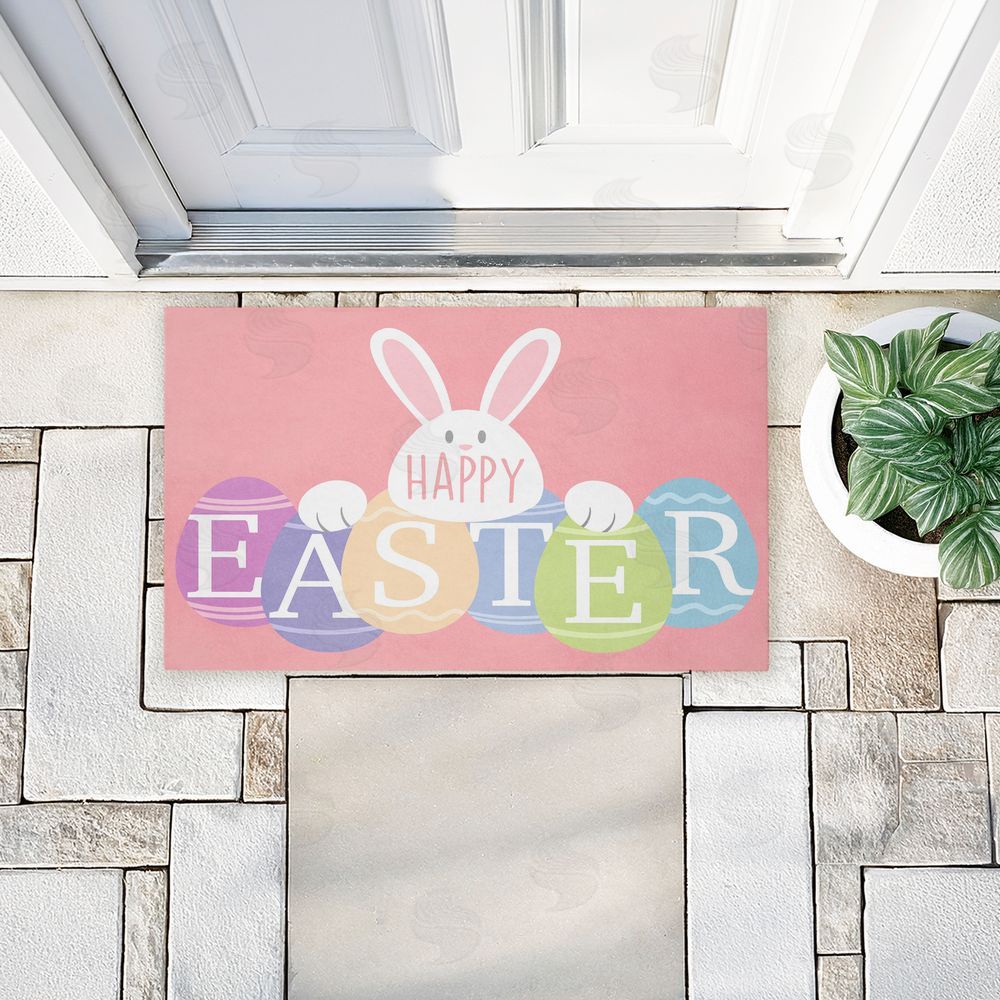 Marcus Prime | Happy Easter Bright Eggs Non-Woven Door Mat