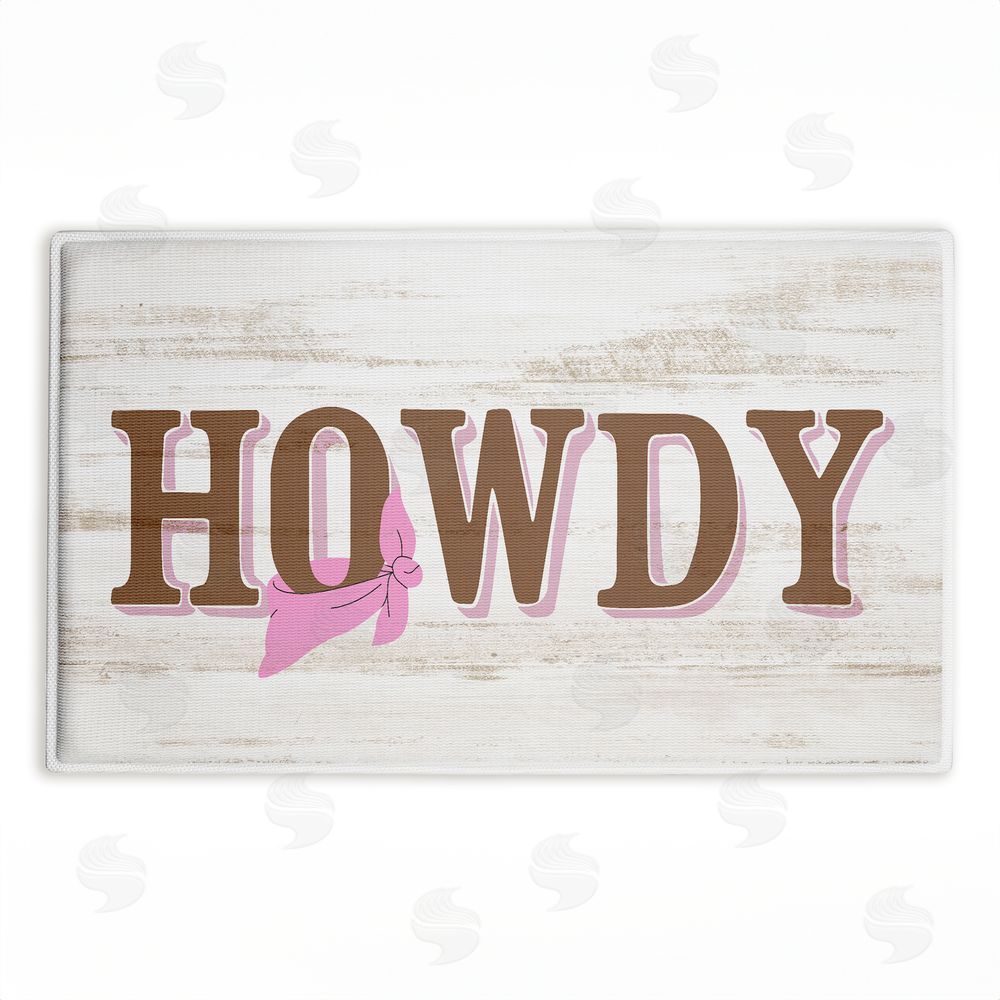 Kim Allen | Howdy with Pink Bandana Plush Bath Mat