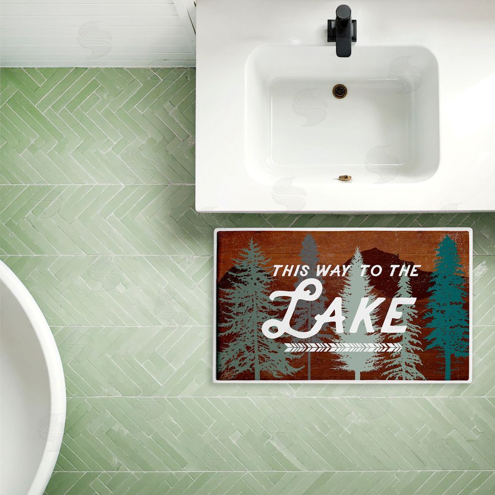 Lula Bijoux & co. | This Way To Lake Retro Plush Bath Mat