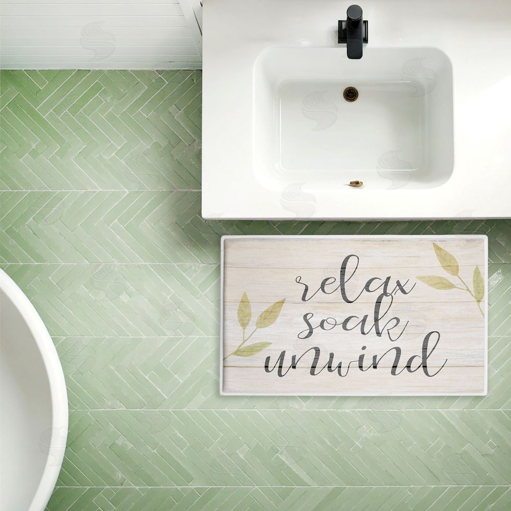 Kim Allen | Relax Soak Unwind Minimal Plush Bath Mat