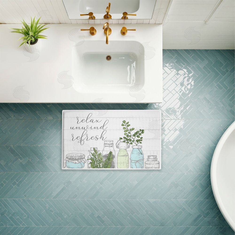 Kim Allen | Relax Unwind Refresh Botanicals Plush Bath Mat