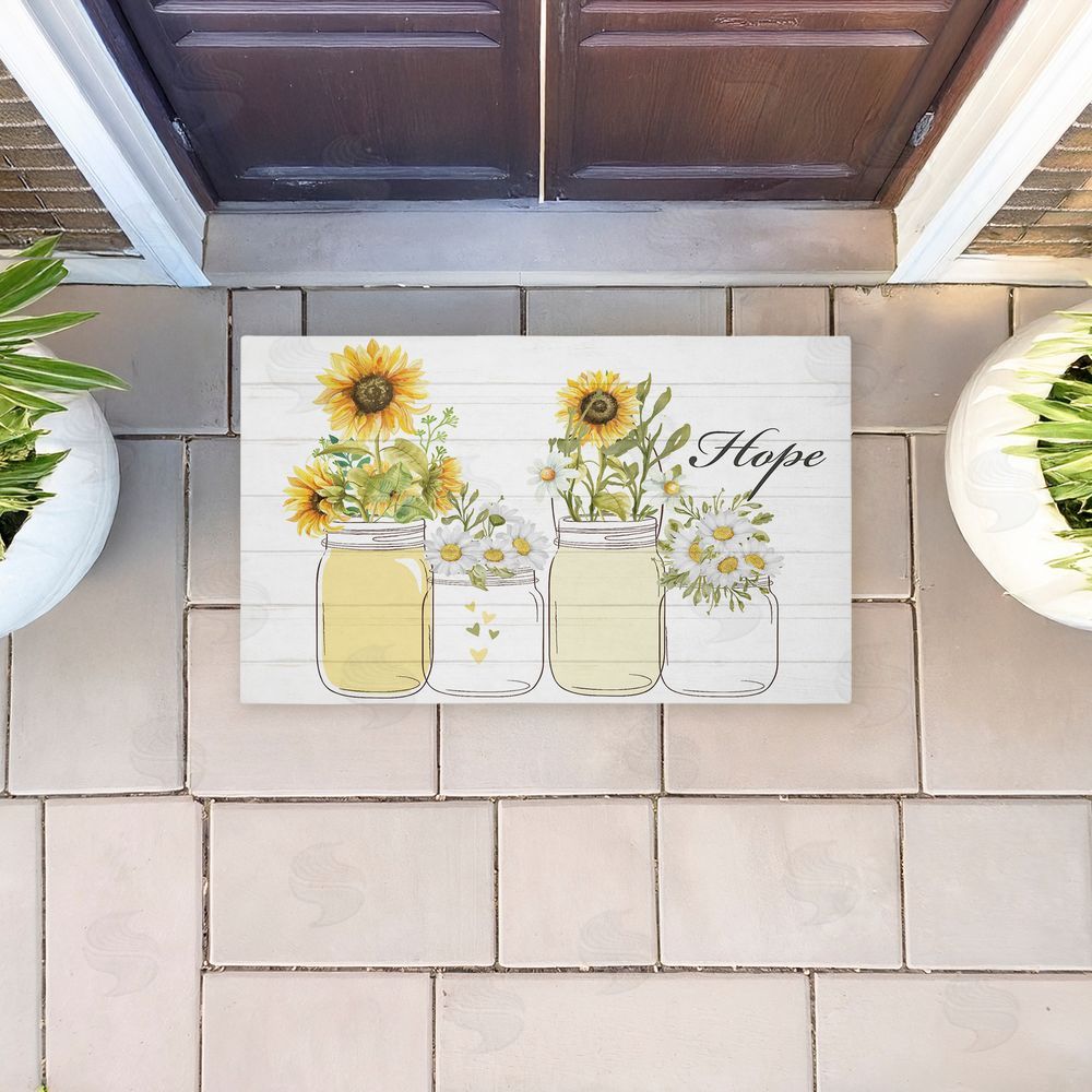 Kim Allen | Hope with Country Sunflowers Non-Woven Door Mat