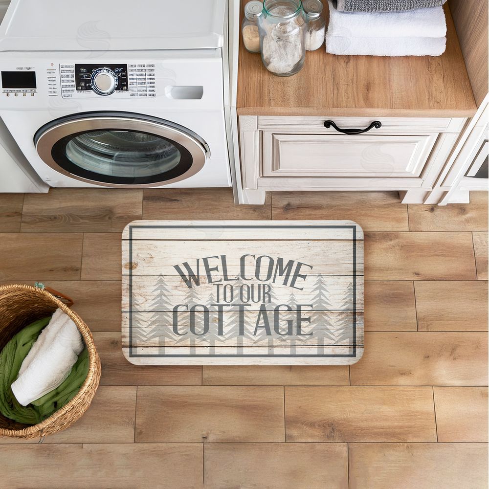 Kim Allen | Rustic Welcome Cottage Trees Anti-Fatigue Mat