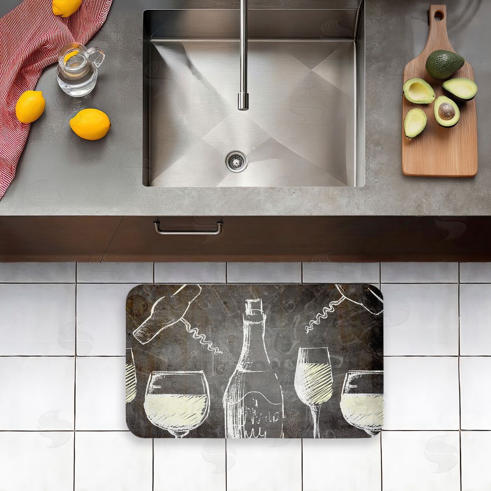 Kim Allen | Chalkboard Style Wine Anti-Fatigue Mat