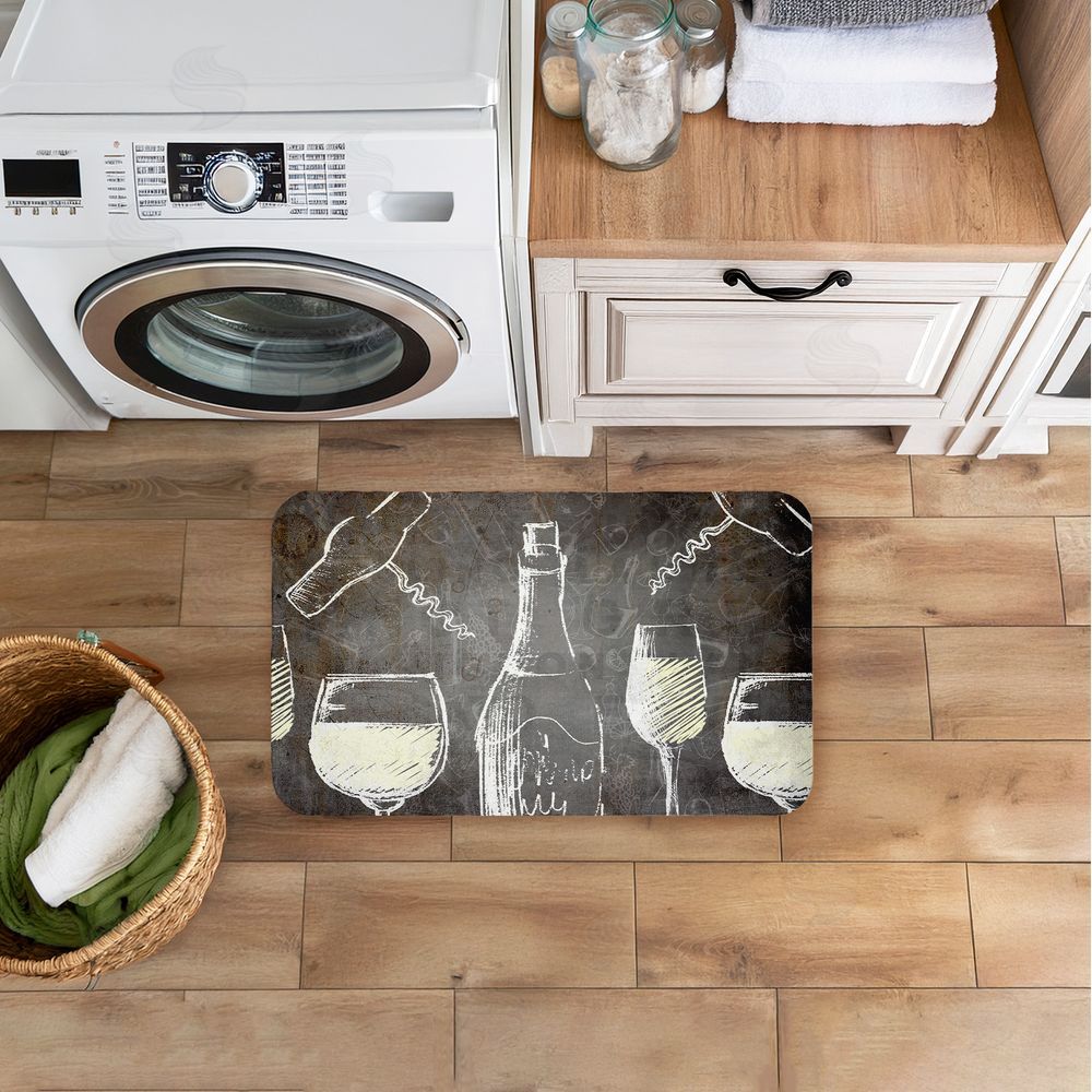 Kim Allen | Chalkboard Style Wine Anti-Fatigue Mat
