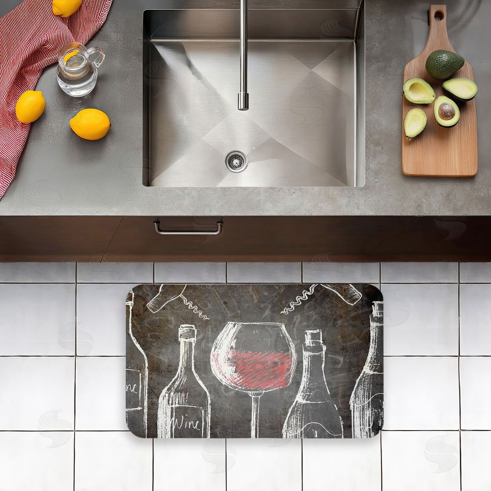 Kim Allen | Kitchen Wine Chalkboard Anti-Fatigue Mat