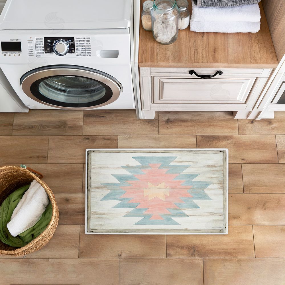Susan Winget | Pink Navajo Pattern Plush Bath Mat
