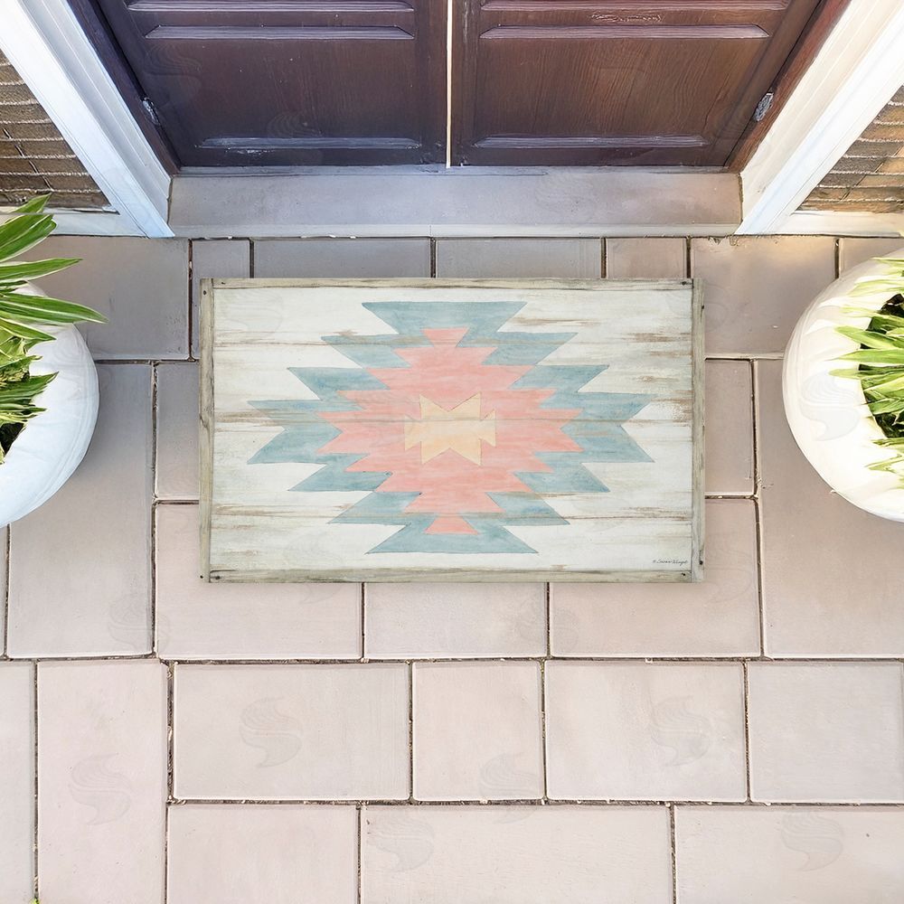 Susan Winget | Pink Navajo Pattern Non-Woven Door Mat