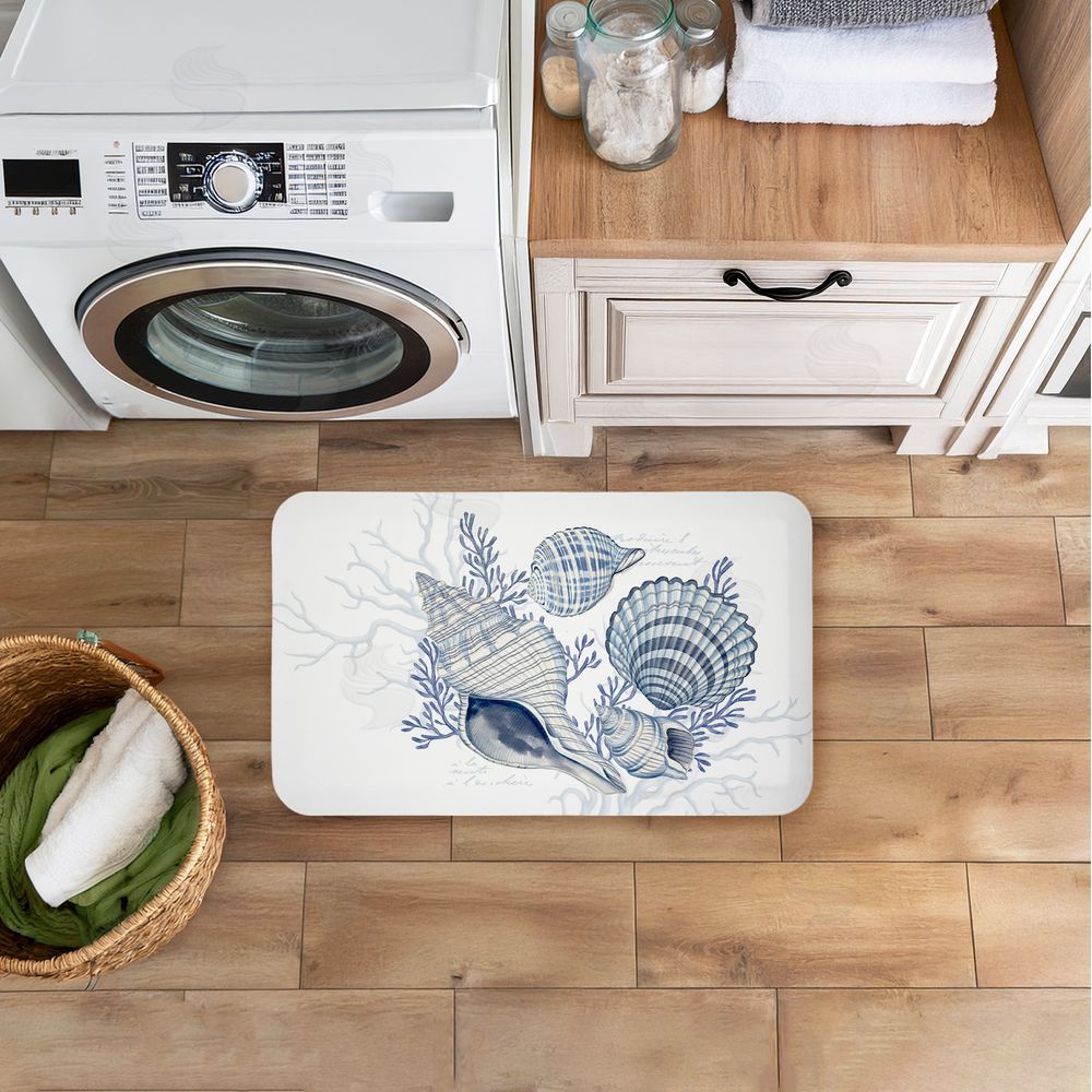 Nicole Tamarin | Coastal Chinoiserie Shells Anti-Fatigue Mat