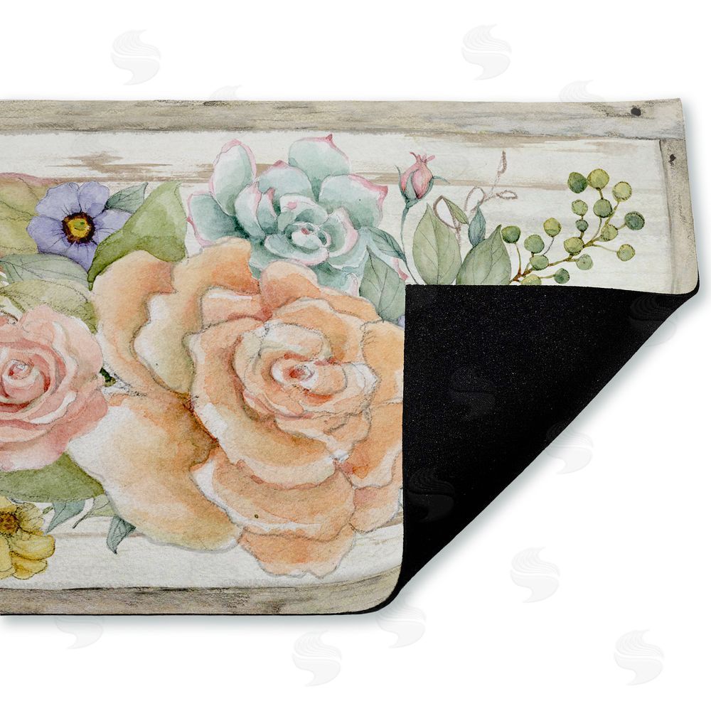 Susan Winget | Rose Succulent Bouquet Non-Woven Door Mat