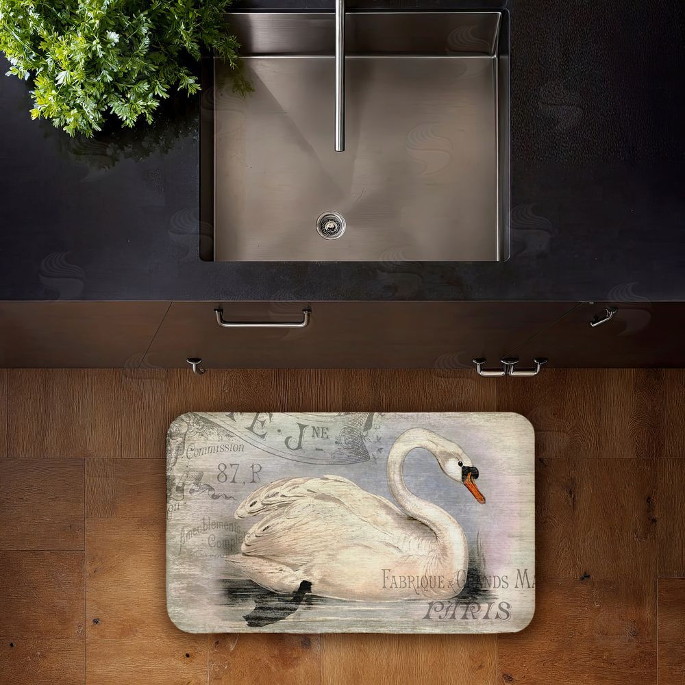 Suzanne Nicoll | French Swan Vintage Motif Anti-Fatigue Mat