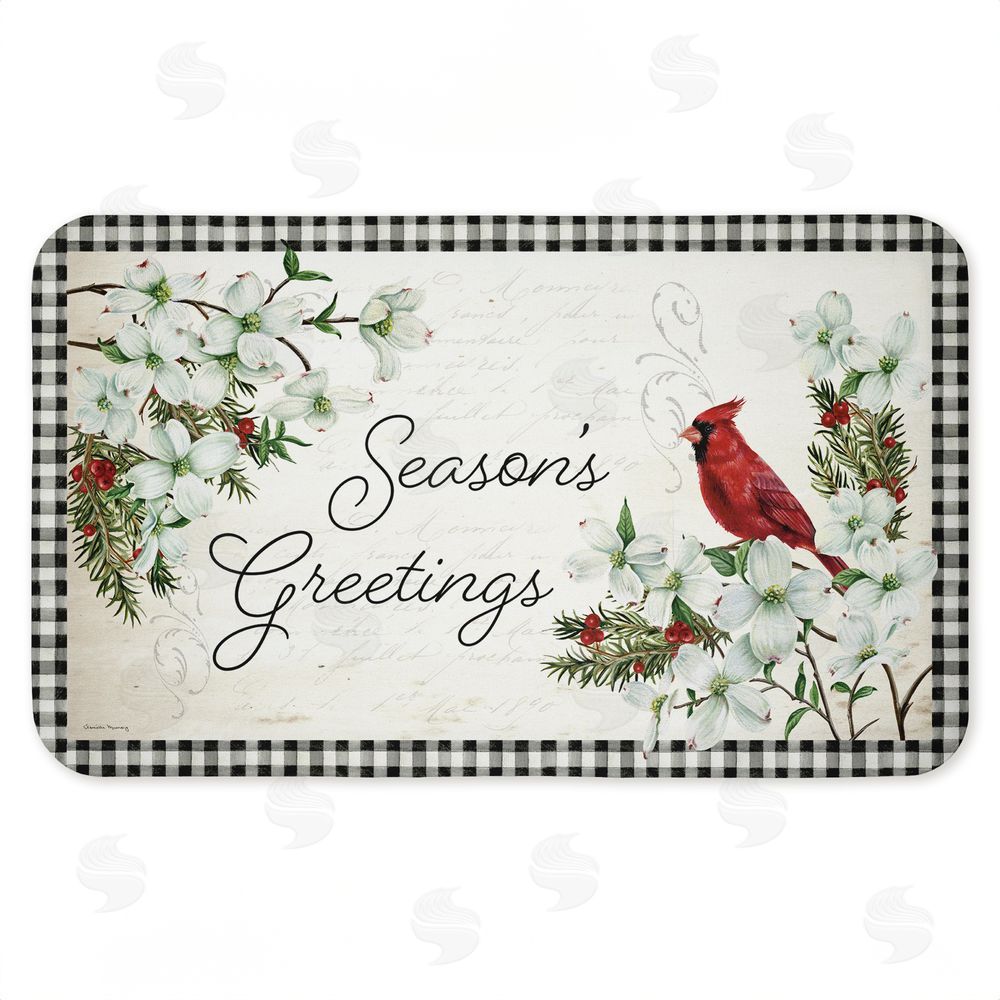 Danielle Murray | Winter Cardinals & Dogwood Anti-Fatigue Mat