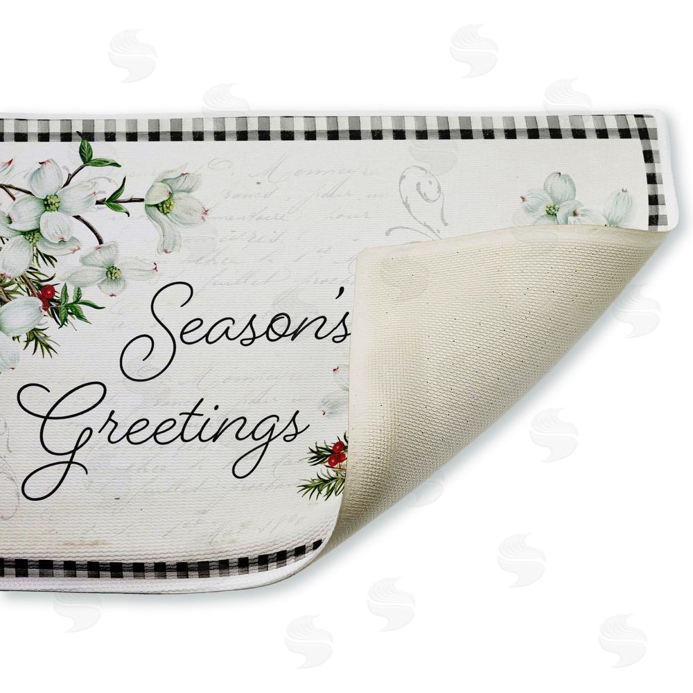 Danielle Murray | Winter Cardinals & Dogwood Plush Bath Mat