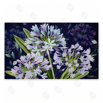 Nicole Tamarin | Midnight Garden Flowers Non-Woven Door Mat