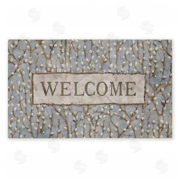 Tim Coffey | Pussywillow Welcome Pattern Non-Woven Door Mat