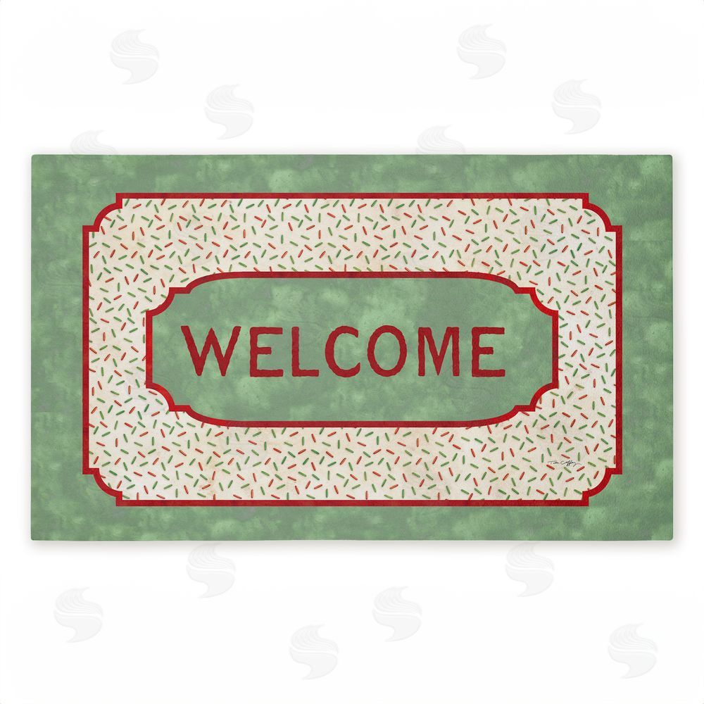 Tim Coffey | Welcome Festive Sprinkles Pattern Non-Woven Door Mat