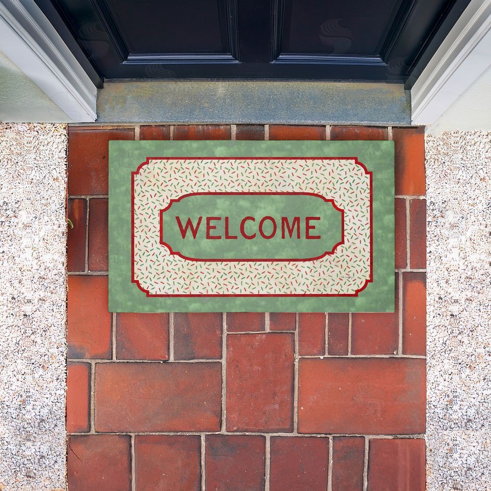 Tim Coffey | Welcome Festive Sprinkles Pattern Non-Woven Door Mat