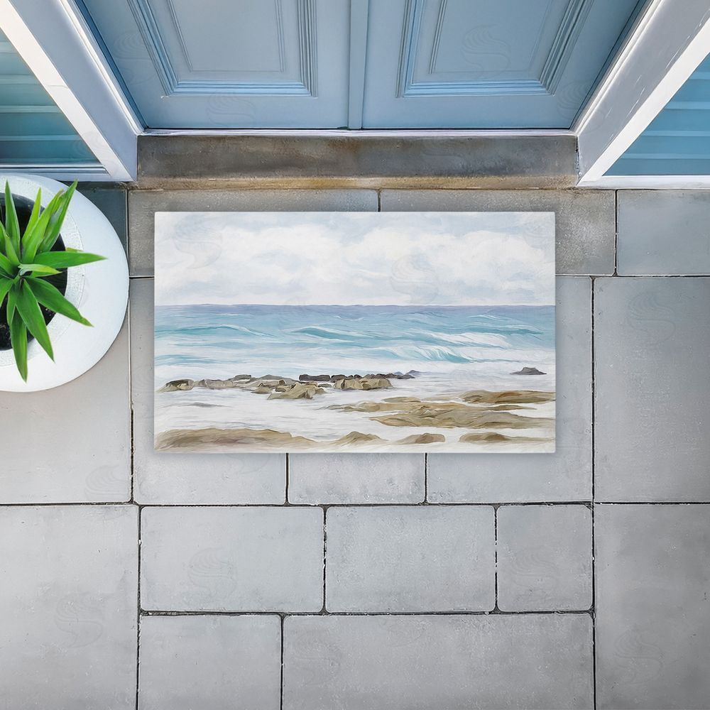 Ramona Murdock | Wave Therapy Rocky Shore Non-Woven Door Mat