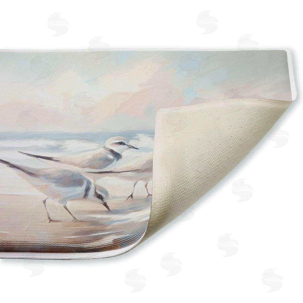 Ramona Murdock | Blue Haven Bay Sandpipers Plush Bath Mat