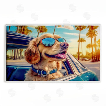 Image World | Cool Puppy Tropical Sunset Plush Bath Mat