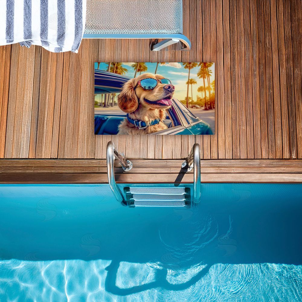 Image World | Cool Puppy Tropical Sunset Non-Woven Door Mat