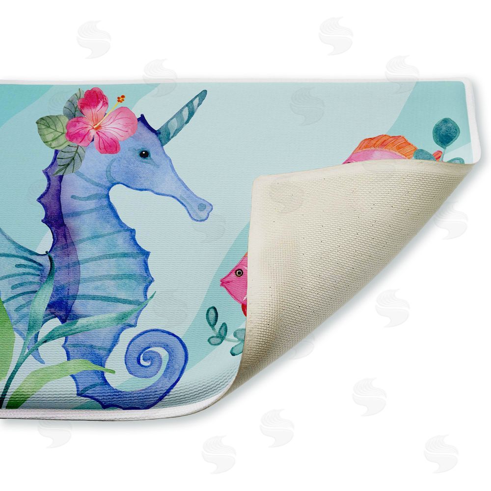 Audrey Jeanne Roberts | Horned Seahorse & Fish Plush Bath Mat