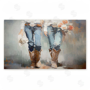 Ramona Murdock | I'll Be Me Floral Cowgirl Non-Woven Door Mat