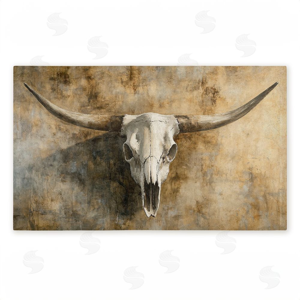 Nina Blue | Vintage Cow Skull Non-Woven Door Mat