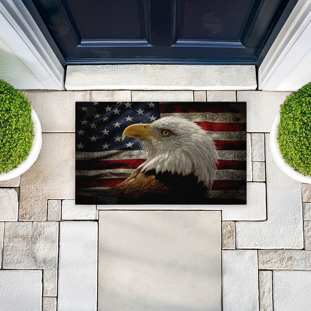 Collin Bogle | Bald Eagle Portrait Non-Woven Door Mat