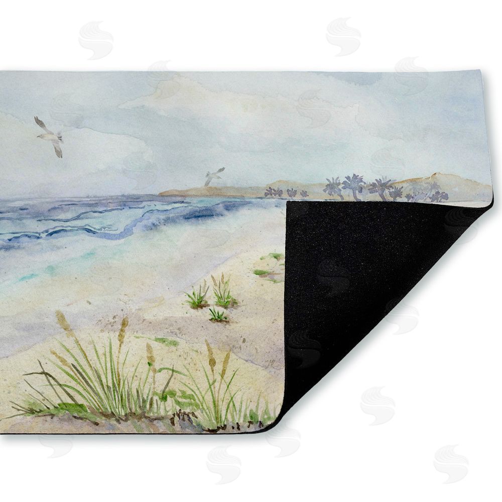 Audrey Jeanne Roberts | Seagull by Beach Shore Non-Woven Door Mat