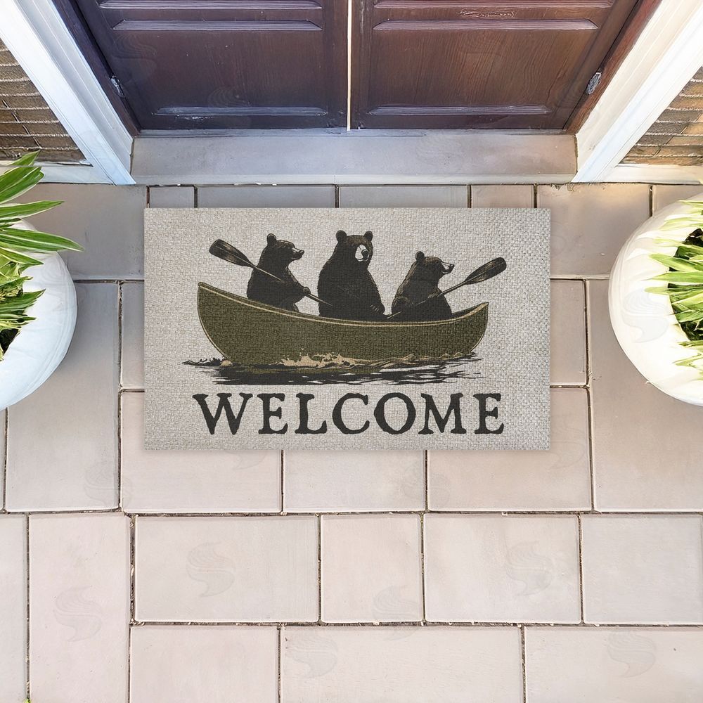 Jim Baldwin | Welcome Rowing Bears Faux Sisal Door Mat