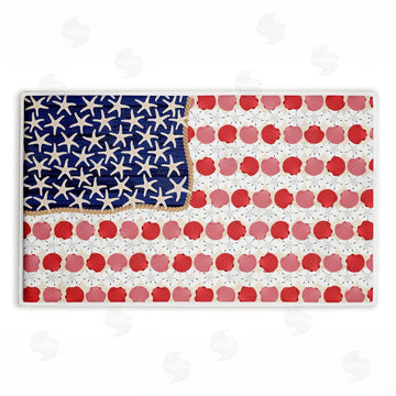 Arrolynn Weiderhold | Nautical Vibe Flag Plush Bath Mat
