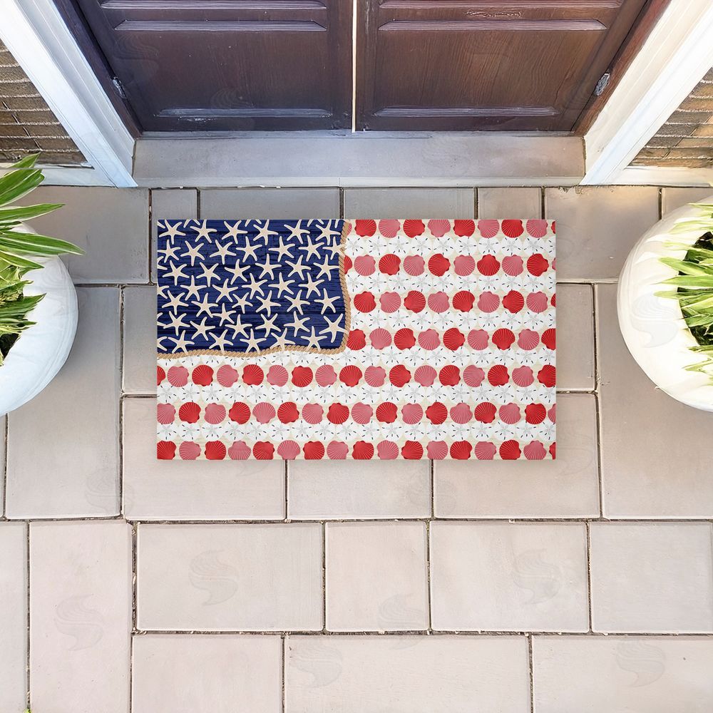 Arrolynn Weiderhold | Nautical Vibe Flag Non-Woven Door Mat