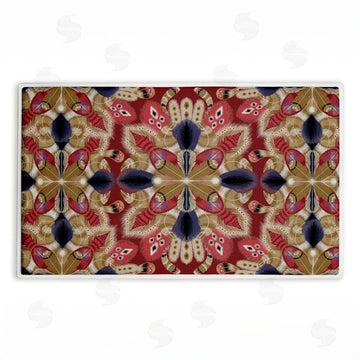 Darlene Seale | Feather Kaleidoscope Fractal Plush Bath Mat