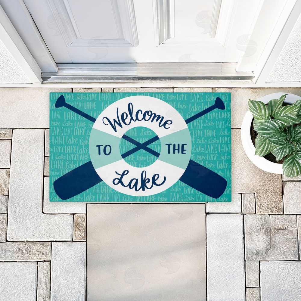 Amanda McGee | Welcome Lake Float & Paddles Non-Woven Door Mat