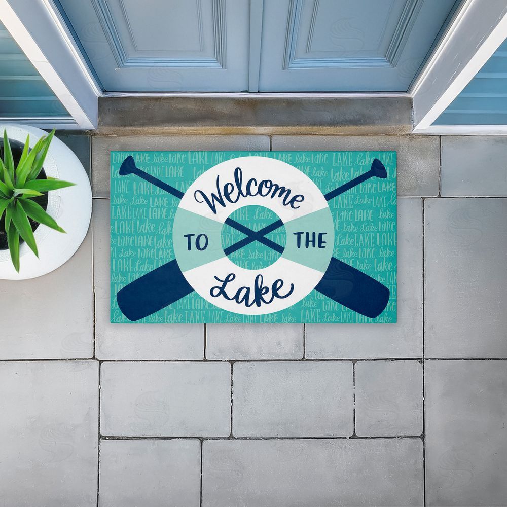 Amanda McGee | Welcome Lake Float & Paddles Non-Woven Door Mat